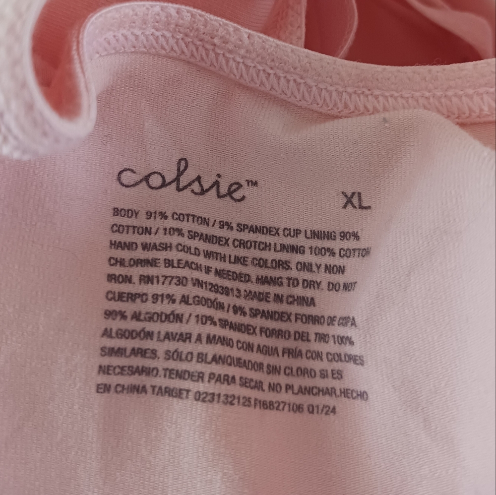 Colsie‎ Pink Cotton Thong Bodysuit - Picture 8 of 8